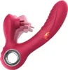 Konijn vibrator seks speelgoed dildo vibrators tong speelgoed voor vrouwen, 10 vibratie 5 tong likken verwarming modi trilden massager anale plezier volwassen seks speelgoed voor vrouwelijk