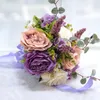 Decorative Flowers European Artificial Rose Flower Bouquet Simulation Korean Wedding For Valentine's Day Bride Pography