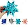 6PCS / SET 3D Paper Snowflake String Pendant suspension de flocons de neige ornements d'hiver Christmas à la maison mariage Shopwindow Decorations HW0229