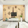 Wallpapers Milofi Custom 3D Retro Wood Grain Line Large TV Bedroom Background Wallpaper Mural