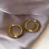 Boucles d'oreilles goujons Glaze goutte à goutte coloré rond à la mode design de niche exquis et simple cerceau rétro pour femmes bijoux de fête