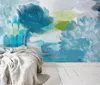 Fondos de pantalla Blue Flower Pintura Mural Mural Wallpaper