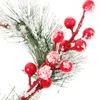 Decoratieve bloemen witte ceder naald fruitkrans kerst (rood) ringen decor hangende kransen tafel centerpieces xmas dineren