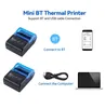 Mini Thermal Printer Prints небольшие билеты портативные Bluetooth-совместимые