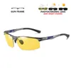Güneş Gözlüğü Alüminyum Pochromic Erkekler için Polarized Gece Gece Görme Güneş Gözlükleri Sürüş Anti-parlama önlükleri Sport Zonnebril Heren