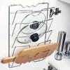 Küche Aufbewahrung Multifunktionales Zubehör Edelstahl Pot Deckel Regal Organizer Pan Cover Racks Stand Halter Gericht