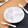 Plates Dinner Divided Table Plate Slimming Meal Quantitative For Household Plastic Three Grids Children Adults