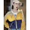 Women's Jackets Sweatshirt Women Jacket Patchwork Outdoor Lightweight Sportswear Sun Protective Clothing Summer Coat Zipper Long Sleeve