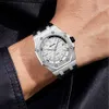 30 kinyued volledig automatische agenda nachtlicht waterdichte mode heren mechanisch horloge 16