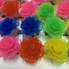 Party Decoration Lotus Flower Led Light Up Finger Ring Glow Elastic Rave Blinking Soft Lights For Halloween Disco