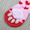 Dog Apparel 4pcs/Set Cute Warm Cat Shoes Anti-Slip Knit Socks Pink Pet Puppy Kitten For Small Medium Dogs Cats Chihuahua Perros