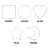 Figurines décoratifs Diy Metal Hoop Ensemble de coeur Coutron Couronne décor Home Large Application Star Moon Mur de lune suspension