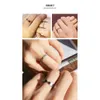 Shangjia Double édition à haute édition plaquée Gol Glow Face Full Diamond Couple Couple Ring Précision