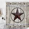 Douchegordijnen landelijke houten deur haken rustieke vintage oude schuur boerderij decors stof badkamer gordijnbad accessies set