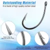 FishHooks Ganchos de mosca Os ganchos de amarração kit 210pcs molhado dreco farpado e barbante moscas de alto carbono peixe voador gancho tackle