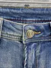 2024 Spring herfst borduurwerkafdruk zipper heren jeans lichte gewassen man's lange potloodbroek wcnz041