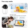 Monitore 4,3 -Zoll -Babyphonmonitor Kamera 3x Zoom Remote Pan Tilt Kamera Zwei -Wege -Nachtsicht Mutter Kinder Sicherheit Videoüberwachung