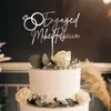 Party Supplies Personalized Engagement Wedding Cake Topper With Ring Custom Couple Name And Date For