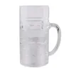 재사용 가능한 32oz 플라스틱 맥주 머그잔 1 리터 핸들 파인애플 컵 음료 컵 아침 식사 밀크 커피 워터 머그웨어 음주 용기