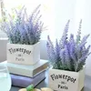 Decoratieve bloemen 1 Bundel kunstmatige romantische lavendel Provence Plastic thuisvaas voor feest El nep plantendecoratie graan