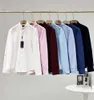 2024 maschi casual polo a manica lunga primavera e autunno Cotton Oxford non Iron Slip Shirt Shirt Formale di alta qualità 1625ess