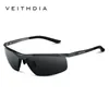 VEITHDIA Brand Designer Uomini Operali da sole da sole sportivi per esterni in alluminio polarizzato con occhiali da sole Uv400 occhiali da sole per maschio 6501 240329