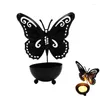 Świecane uchwyty na motyl z motylem romantyczny i atmosferyczny stojak z ozdobami stołowymi do salonu do salonu
