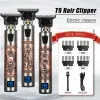 Trimmer Hot Sale Vintage T9 Electric Cordless Hair Cutting Hine Professional Hair Barber Trimmer For Men Clipper Shaver Beard Tändare