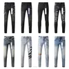 Jeans en jean violet concepteur jeans hommes Hip Hop Hole Femmes and Man Pantal