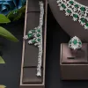 Tools 2022 Nieuw 4 -koppig pak kubieke zirconia bruid sieraden set damesfeest, luxe dubai kristal bruiloft sieraden set