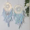 Figurines décoratines Ratgers de rêve en plumes avec mur de mur léger à LED Ornement de Dreamcatchers décor