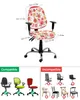 Chair Covers Winter Christmas Lights Flowers Elastic Armchair Computer Cover Stretch Removable Office Slipcover Split Seat