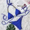 Kadın Mayo Halter Bikini Kadın Lüks Parlatıcı Kadın Mayo İki Parçası Set Diamond Bather Bathing Suit Biquini