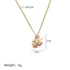 Anhänger Halsketten 1 Stcs Luxus kühles Wind Tierform Gold plattiert Kupfer mit Edelstahlkette Kombination Halskette