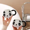 Кружки мультипликационные панды одно чашка керамическая кружка высокая красота подарка домашний офис домашний офис