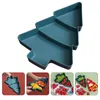 Din sets Sets kerstboom fruitplaat pallets multi-grid droge lade snack opslag salade decoratief compartiment pp candy dessert display