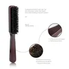 2024 Men Beard Brush Wood Handle Boar Bristle Moustache Cleaning Brush Hairdressing Anti Static Barber Hair Styling Comb Shaving Tool for