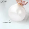 Earrings Laya 925 Sterling Silver High Quality Zircon True Natural Freshwater Pearl Earrings For Women Jewelry 2021 Trend