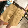 Korean Fashion Casual Summer Shorts Women Loose Wide Leg Pantalon Femme Belt Green White High Waist Shorts Female S-XXL 240329