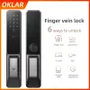 Lås Okla Intelligent Finger Vein Door Lock Mijia Mihome App Security Smart Digital Password NFC Automatic Electronic Lock SV404Y