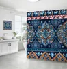 Shower Curtains Bohemia Retro Curtain Modern Abstract Waterproof Privacy Screen Partition With Plastic Hooks Bathroom Decoration