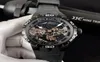 New Excalibur 46 Tourbillon PVD Black Steel Case RDDBEX0479 Skeleton Automatic Mens Watch Black Rubber Strap Watches Hellowatch 61589124