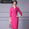 Повседневные платья Ilyboojun Fashion Fashion Женская элегантная костюм