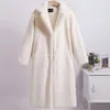 Designers new plush winter jacket womens long lapel jacket fluffy and luxurious leather jacket Ketedi womens fake natural fur jacket womens