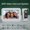 Interphone New Tuya Smart Wireless WiFi Video Interphone System HD 1080p 7 pouces Color Screen Video Door Entry Interfone for Apartment