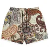 Fleurs de conception shorts femmes hommes vintage tendance surdimensionnée Street Street Shorts extérieurs Hawaii plage courte pantalon nage de natation 240402