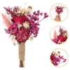 Flores decorativas pequenos buquê de mini natural seco com suprimentos de DIY de decoração de hastes para