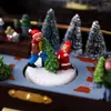Figurki dekoracyjne świetliste świąteczne obrotowe pudełko muzyczne USB bateria zasilana bateria Święty Mikołaj Kid