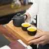 Tacki herbaty mini taca do przechowywania wody domowa bambusowy zestaw przenośny tablica salonu dekoracja