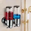 Vloeibare zeep dispenser punch-free badkamer muur gemonteerd handdesinfanisthouder shampoo douche accessoires